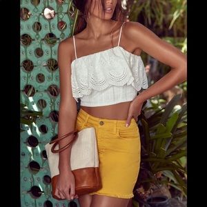 Charlotte Russe Zippered Front Mini Skirt (XS)